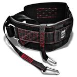 THEFITGUY Ultimate Dip Belt | Secure Closure - No Sliding Down | Structured Back Support | 45-Angle Rings - Comfort Dip Position | 40” Strap & 2 Snap Hooks - for Dips, Pull-Ups, Squats, Weight Lifting