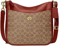 COACH Coated Canvas Signature Chaise Crossbody, Tan/Rust