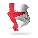 Ruffnek ENGLAND FLAG/ST GEORGES CROSS Multifunctional Headwear Neck warmer Snood, Football/Rugby Supporters Scarf - Unisex One Size