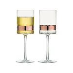 Anton Studio Designs SoHo Handmade Wine Glasses Perfect for Red Wine, White Wine, Water, or Beverages - 350 ml - Bronze - Set of 2 Elegant Wine Glasses