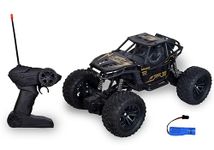 TEC TAVAKKAL Rechargable RC Monster Truck Remote Control Car for Kids Rock Crawler, 5 Function 1:18 Rc Car Toys for Boys 2Wd Offroad High Speed Remote Car Toys for Kids 5 Years 16 Black