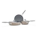 Calphalon® Premier Ceramic Nonstick 5-Piece Cookware Set, Mushroom Grey