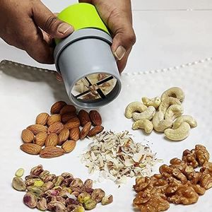 Dry Fruit Cutter and Slicer (Pack of 1) Dryfruit Choppers for Kitchen, Kitchen Gadgets Almond Slicer Cutter Dryfruit Cutter Dry Fruit Graters for Kitchen (Plastic) Multicolor