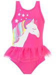 Harry Bear Girls Rainbow Pony Swimsuit Pink Age 3 to 4 Years