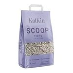 KatKin Scoop Tofu Litter (1 x 2.4kg/6L bag): Planet-Saving, Plant-Based, 100% Biodegradable, Non-Tracking, Clumping Cat Litter Made With Non-Toxic, Eco-Friendly Tofu – For Kitten and Cat Litter