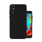 HELLO ZONE Rubber Exclusive Matte Finish Soft Back Case Cover for Samsung Galaxy A2 Core (Black)