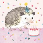 Pop Up 3D Birthday Greeting Card Hedgehog Family