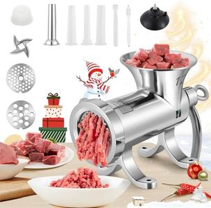 Huanyu Meat Grinder Heavy Duty Manual Meat Grinders for Home Use Meat Grinder and Sausage Stuffer for Chicken,Beef,Chili