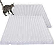 Nuanchu 20 Pcs Cat Repellent Outdoor Indoor Mat，16 x 13 Inch Clear Cat Mat Plastic Cat Deterrent Cat Repellent Mat with Spikes Furniture Plant Couch Protectors from Cats Dogs