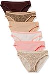 Amazon Essentials Women's Cotton Stretch Bikini Panty, 6-pack Leopard Assorted, XX-Large