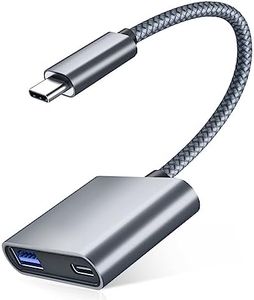 RUXELY Adaptador Cable USB C OTG con Power Supply,Carga PD Tipo C a 60 W y Cargador Divisor USB 3.0,Thunderbolt 3 para iPhone 16 15,Google Chromecast,Mac,Pro,iPad Mini 6 Air,Galaxy S22 S23 S24 Ultra