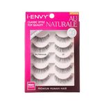 iENVY by KISS Premium Human Hair Lashes Multi-Pack (1 PACK, Au Naturale 01) Natural Style, Invisible Band