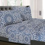 Sweet Home Collection Luxury Bedding Set with Flat, Fitted Sheet, 2 Pillow Cases, Microfiber, Oasis, Twin