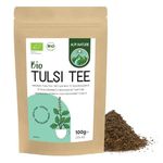 Organic Tulsi Tea 100g 3.5 oz by Alpi Nature, Dried and Rubbed Holy Basil Plant, Tulsi Leaves, Loose Leaf Tea, Tulsi Holy Basil for Preparation of Tulsi Tea, Holy Basil Tea and Herbal Tea