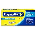 Preparation H Multi-Symptom Hemorrhoid Treatment Suppositories with Bio-Dyne, 24-Count