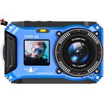 Underwater Camera, Yixinxin Waterproof Camera 4K 64MP Autofocus Dual-Screen Selfie with 32GB Card 33FT Digital Camera for Snorkeling Point and Shoot Digital Camera 1500mAh Battery