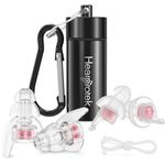 Hearprotek High Fidelity Concert Ear Plugs, 20dB Noise Reduction Music Ear Plugs for Concerts & Festivals, Reusable Hearing Protection for Musicians, DJs, Live Music, Nightclubs & Loud Events Pink