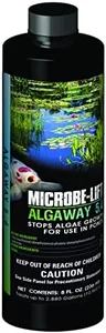 MICROBE-LIFT ALGA08 Algaway 5.4 Algae Control Treatment for Ponds and Water Gardens, Safe for Koi Fish, Goldfish, Plants, and Decorations, 8 Ounces