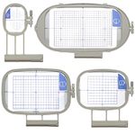 New brothread Embroidery Machine Hoop 4 in 1 Set (SA437+SA438+SA439+SA441) for Brother Innovis NQ3600D/3500D NQ1600E/1400E VE2200 4000D 1500D V7 V5 V3 VM5200/6200D BabyLock Ellegante/Aventura/Flourish