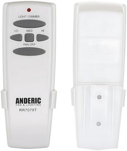 Anderic UC7078T for Hampton Bay Ceiling Fans - Remote Control with Wall Mount only (Receiver not Included) - CHQ7078T CHQ8BT7078T RR7079T L3H2010FANHD L3H2014FANHD Fan-HD HD5 (Standard - RR7079T)