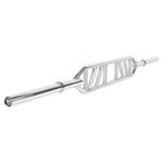 Mirafit Multi Grip Olympic Swiss Weight Lifting Bar - Silver