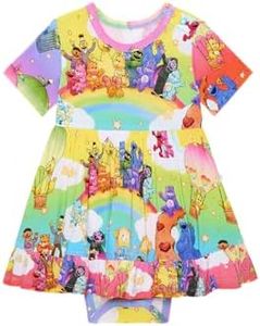 Posh Peanut Care Bears X Sesame Friends - Ruffled Twirl Bodysuit Dress - 18-24 months