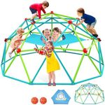 Zupapa Climbing Dome with Hammock, Supports up to 1000lbs Jungle Gym,10FT Dome Climber with Hammock for Kids 3 to 10 Outdoor Play Equipment