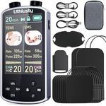 TENS Unit Muscle Stimulator with Color Display,Dual Channel TENS EMS Machine with Customizable Frequency&Pulse Width,36 Modes,20 Intensity Levels,Rechargeable Pain Relief Device–Black(Button Layout B)