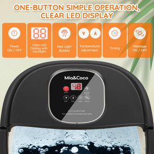 Mia&coco Foot Spa Massager – Heated Water Bath with Bubbles