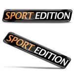 Biomar Labs 2 x 3D Gel Silicone Sticker Sport Edition Badge Stickers Car Sticker Motorcycle Bicycle Window Door Laptop KS 30