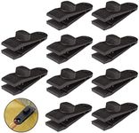 HengLiSam Tarp Clips, Heavy Duty Lock Grip, Clamps Withstand 60mph Strong Wind Fit for Awnings, Outdoor Camping, Caravan Canopies, Car Covers, Swimming Pool Covers (10 pcs)