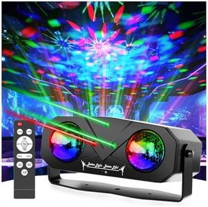 Disco Ball Light,Party Disco Strobe Ocean Star Projector Dj Dance Light Sound Activated with Remote Control Stage Rave for Parties Bar Birthday Wedding KTV Christmas Halloween Dancing Décor