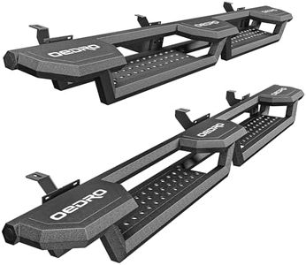 OEDRO 3 Convex Running Boards Compatible with 18-26 Jeep Wrangler JL 4 Door