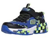 Skechers Unisex-Child Mega-Craft 3.0, Black/Blue/Lime, 13 Little Kid