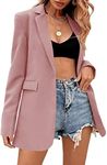 Febriajuce Women's Casual Long Sleeve Lapel Oversized Button Work Office Blazer Suit Jacket