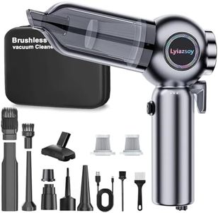 Lyiazsoy Car Vacuum Cleaner,22000PA Handheld Vacuum Cordless with Brushless Motor, 6 in 1 Car Window Breaker and Seatbelt Cutter, Vacuum Cleaners for Home Pet PC Cleaning（Silver）