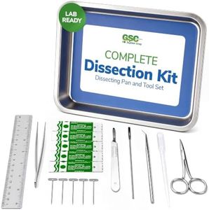 GSC International Dissection Kit 360-DS02-KT | Biology Dissection Kit with Stainless Steel Dissecting Pan | Self-Healing Plastisol Pad, Stainless Steel Tool Set | Anatomy Lab, Classroom Specimen Study