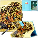 Universal Case for 7.9-8.5 Inch Tablet, Newshine PU Leather Stand Folio Case for iPad Mini 1/2/3/4, Galaxy Tab 3/4/Note 8.0, Amazon Kindle Fire HD/HDX 8.0 and Other 8.0" Models - Leopard