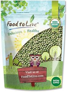 Food to Live Organic Whole Dried Green Peas, 2 Pounds – Non-GMO, Green Vatana, Sproutable, Vegan, Kosher, Bulk. Pre-Soak Needed. Rich in Protein, Fiber. Great for Green Curry, Stews, Salads, Pea Soup