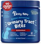 Zesty Paws Senior Cranberry Supplement for Dogs - Bladder Control for Senior Dogs - Urinary Tract Support - Cranberry Chews - Immune & Gut Support - Chicken - 90 Count
