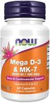 NOW Supplements, Mega D-3 & MK-7 wi