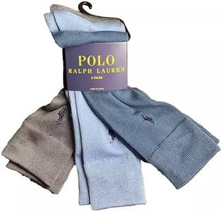 Polo Ralph Lauren 3 Pack Dress Trouser Socks (Teal, Light Blue Grey) Size 10-13