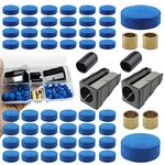 SHUIYUE Snooker Cue Trim Kit,Including Cue Tips, Billiard Cue Protector,Cue Tip Trimmer,Cue Tips Ferrules,with Storage Box