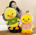 Little Swag Cute Set of 2 Duck Animal Plush Toys, Soft Stuffed Dolls for Girls, Boys, Kids, Adults, Birthday Gift, Home or Car Decoration - 35 cm