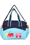 Unique Ideas New Born Baby Multipurpose Polyester Diaper/Mother Bag with Holder Diaper Changing Multi Compartment (Ferozi Turquoise Blue, Medium)