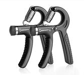 UFANME Hand Grip Strengthener, Grip Strength Trainer, 22-132 Lbs Adjustable Resistance Forearm Exerciser Workout for Rehabilitation Athletes Climbers Musicians - 2 pack