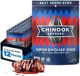 Chinook Seedery Roasted Jumbo Sunflower Seeds - Keto Snacks, Gluten-Free, Non-GMO, Smokehouse BBQ 4 oz (12-Pack)