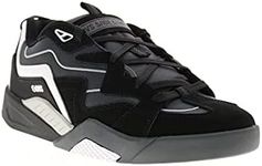 DVS Men's Devious Skate Shoe, Black Charcoal White, 9.5