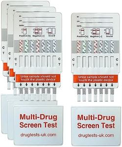 4 x 7-in-1 Rapid Drug Test Dip Cards | Professional Urine Drug Tests Kit | Test for Cocaine, Opiates, Methadone, Amphetamines, Cannabis, Ecstasy & Benzodiazepines