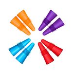 8 pcs of Wine Stoppers, CNYMANY Reusable Silicone Beverage Bottle Sealer Replacement with Grip Top for Cork to Keep The Wine Fresh - Red, Blue, Orange, Purple